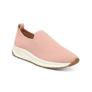 GIANI BERNINI Womens Pink Stretch Pull Tab Logo 1" Platform Cushioned Comfort Ryanne Round Toe Wedge Slip On Leather Sneakers Shoes 6.5 M