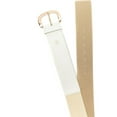 thumbnail image 1 of GIANI BERNINI Womens White Metallic Logo Elastic Band Insert Stretches Up To 6 Inches Adjustable Faux Leather Casual Belt M\L, 1 of 1
