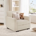 thumbnail image 1 of GIANNA 1-Seat Convertible Sectional Sofa Couch with Storage, Modern Sleeper Sofa with Extra Deep Seat Cushions, Soft Fabric, Compact Design for Small Spaces, Beige, 1 of 8