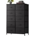 thumbnail image 1 of GIANNA 10 Drawer Dresser for Bedroom, Tall Chest Organizer with Fabric Bins, Freestanding Storage Cabinet, Black, 1 of 5
