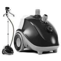 CONCETTA 1500W Powerful Steamer for Clothes with Roll Wheels, 1.7L Water Tank Standing Garment Steamer, 55 Min Continuous Steaming, Professional Wrinkle Remover Heats in 45 Seconds, Black