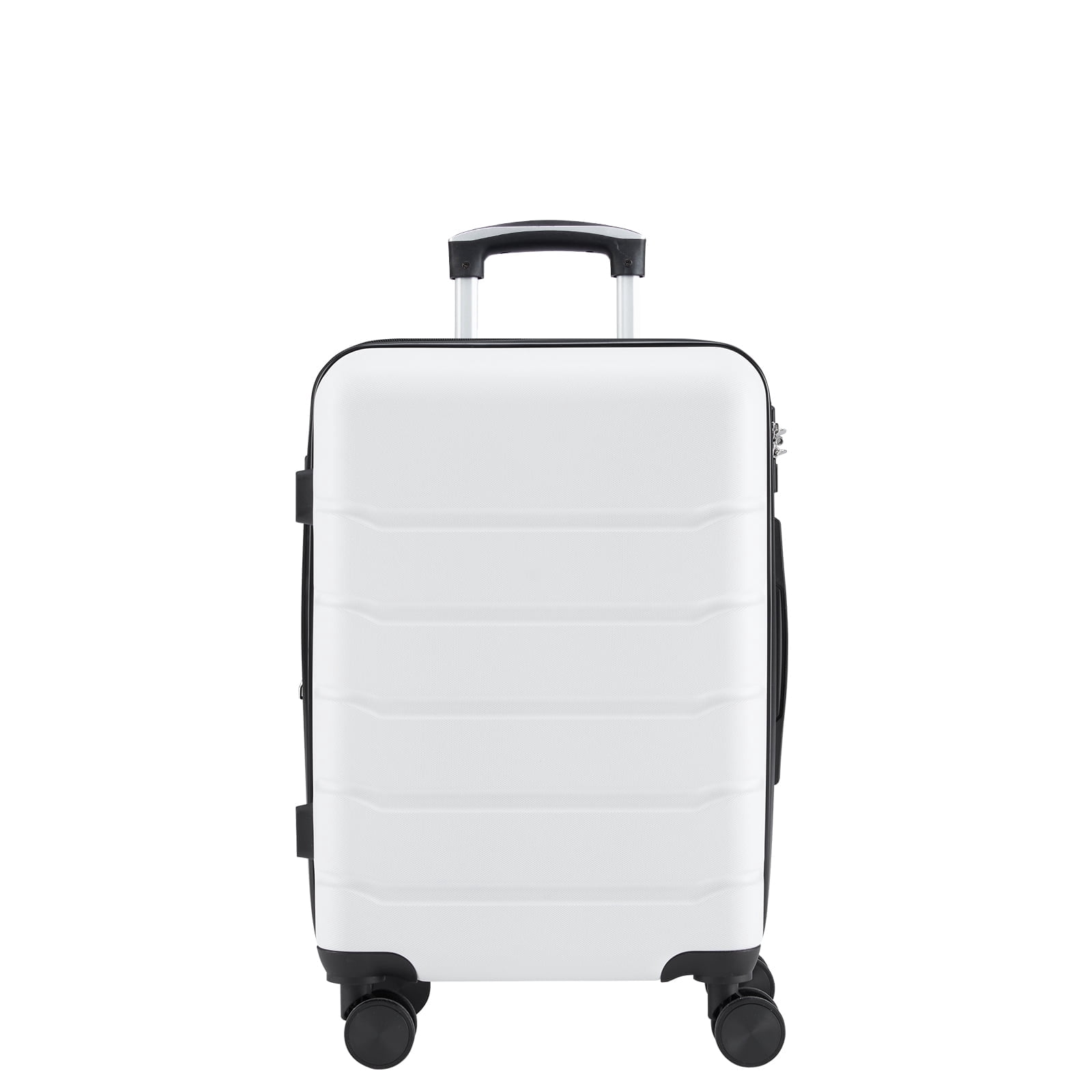 CONCETTA 20 Inch Carry on Luggage with Spinner Wheels, Hard Shell ABS Suitcase Lightweight Expandable Rolling Luggage, White