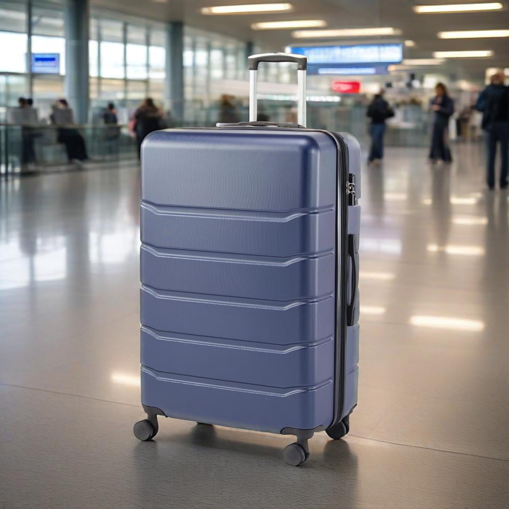 GIANNA 20 Inch Hardside Luggage, Expandable Rolling Luggage with TSA Lock and Spinner Wheels, Blue