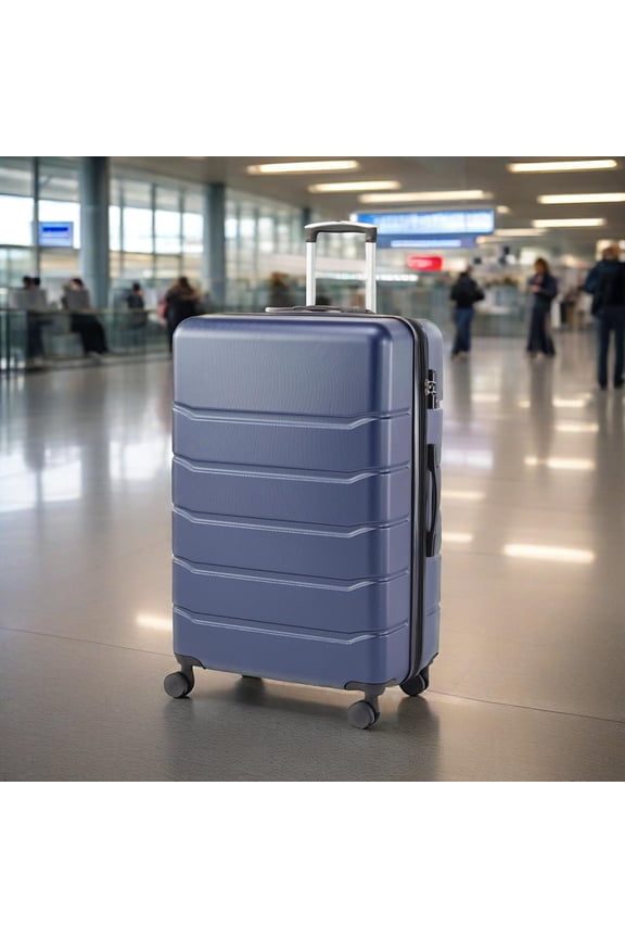 20 Inch Hardside Luggage, Expandable Rolling Luggage with TSA Lock and Spinner Wheels, Blue