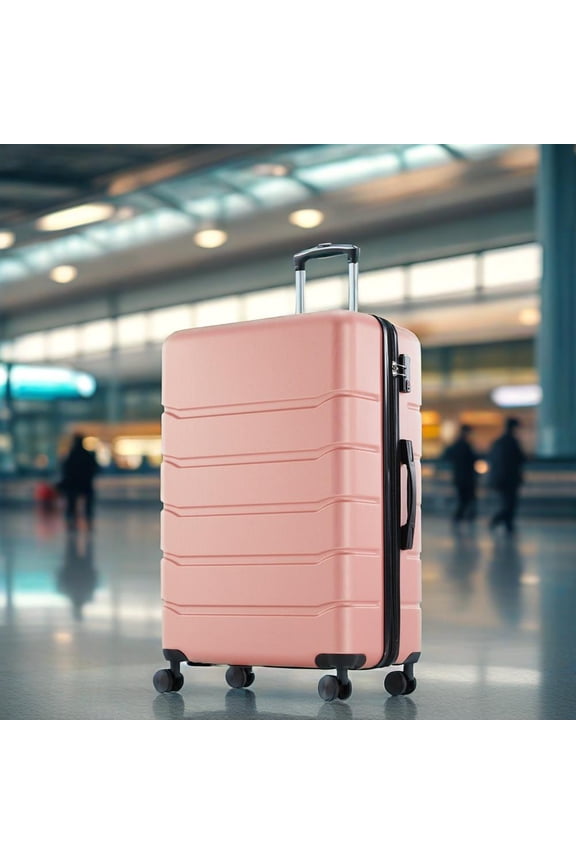 20 Inch Luggage with Spinner Wheels, Hardside Expandable Rolling Luggage with TSA Lock, Pink