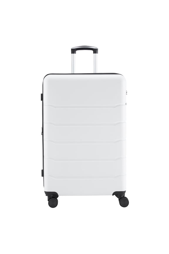 28 Inch Hardside Expandable Luggage with Spinner Wheels, Checked-Large Lightweight Expandable Rolling Luggage with TSA Lock, White