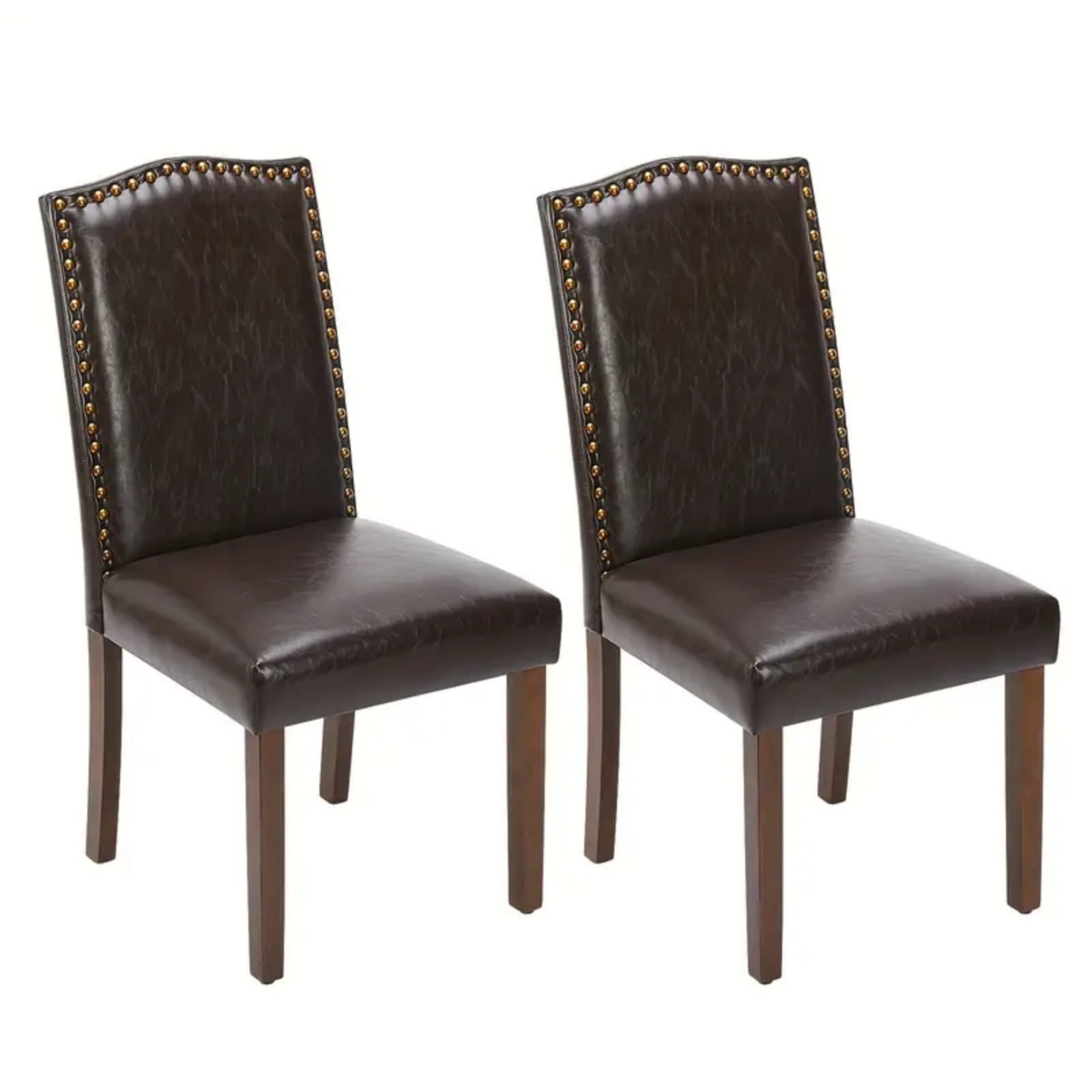 GIANNA 2pcs Modern Upholstered Dining Room Chair, Dining Chair With Wood Leg And Nailhead Trim, Mid-Century Accent Dinner Chair For Restaurant