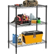 GIANNA 3-Tier Heavy Duty Wire Shelving Unit, Adjustable Steel Storage Rack for Kitchen, Pantry, Garage, Office, 13.8" D x 23.6" W x 30" H