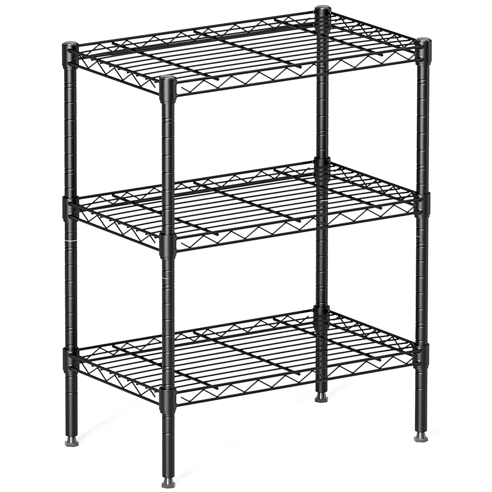 GIANNA 3-Wire Shelving Unit, Metal Storage Shelves, Easy Assembly Home Organizer for Pantry, Kitchen, Garage, Plant, 13.8" D x 23.6" W x 30" H