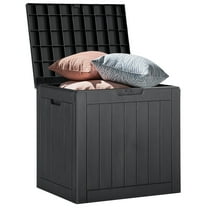 GIANNA 31 Gallon Resin Deck Box Waterproof, UV Resistant Outdoor Storage Box for Delivery, Patio, Garden,and Porch