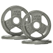 GIANNA 40lb 2-Inch Olympic Cast Iron Weight Plate, Durable, Rust-Resistant Strength Training Plates for Weightlifting, CrossFit, and Home Gym Workouts