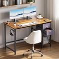 thumbnail image 1 of Gianna 47 inch Computer Desk with Storage Drawers, Modern Simple Style Laptop Desk, Rustic Brown, 1 of 7