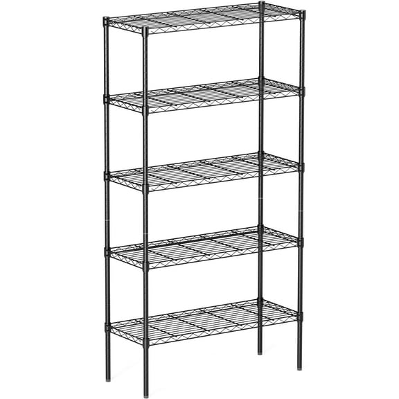 GIANNA 5-Wire Shelving Unit, Metal Storage Shelves, Easy Assembly Home Organizer for Pantry, Kitchen, Garage, Plant, 13.8" D x 35.4" W x 69.3" H