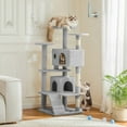 thumbnail image 1 of JIOABL 54-Inch Cat Tree Tower - Multi-Level Cat Tower with Large Condo, Natural Sisal Scratching Post, Climbing Ladder, Light Grey, 1 of 6