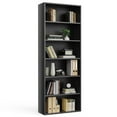 thumbnail image 1 of GIANNA 6-Shelf Bookcase, Floor Standing Storage Shelves, Black, 1 of 7