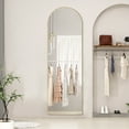 thumbnail image 1 of Zunmos 64"x21" Arched Full-Length Mirror with Stand or Wall, Gold Aluminum Frame for Bedroom or Livingroom, 1 of 7
