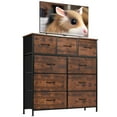 thumbnail image 1 of GIANNA 9 Drawers Dresser, Fabric Drawer Cabinet for Home Office, Rustic Brown, 1 of 6