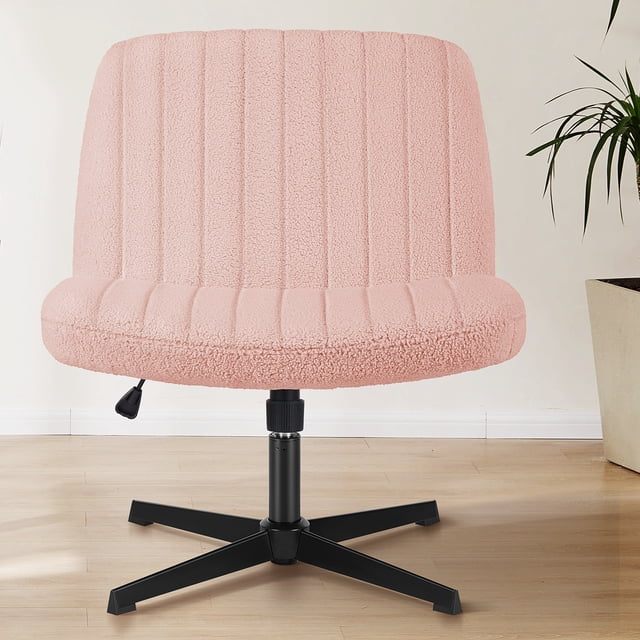 GIANNA Armless Criss Cross Legged Office Chair, Desk Chair No Wheels ...
