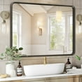 thumbnail image 1 of GIANNA Bathroom Mirror 40"x 30" Wall Mirror with Rectangular Metal Frame, Black, 1 of 6