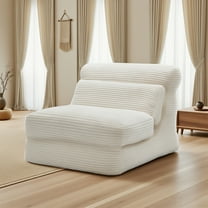 Gianna Convertible Folding Sofa Bed, Sleeper Chair with Backrest, Portable Fold Out Floor Lounger for Guest Room, Living Room, or Dorm, Beige