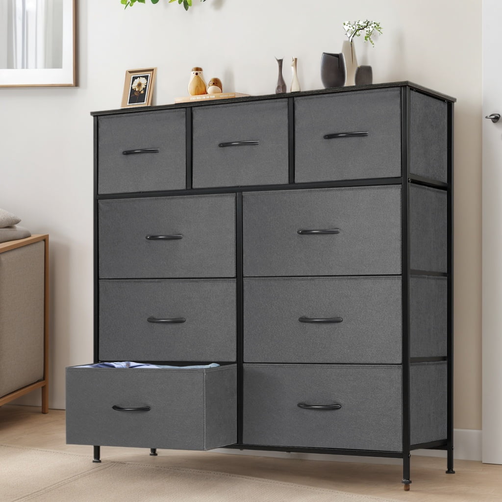 JOINSUN Dressers with 9 Fabric Drawers, 9 Drawers Organization ...