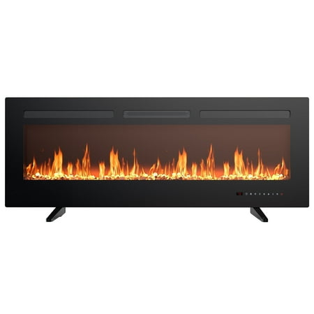 CONCETTA Electric Fireplace, 1500W/750W Adjustable Flame Color with Remote Control, 50 Inches