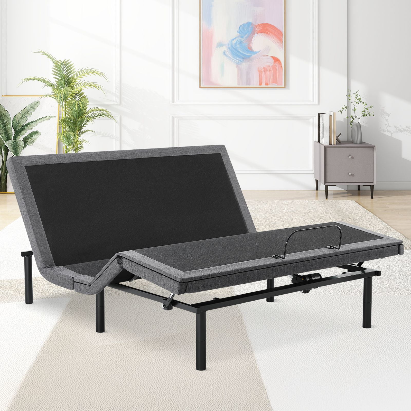 GIANNA Full Size Electric Bed Frame, Zero Gravity, With Wireless Remote, 2 USB Ports, Black