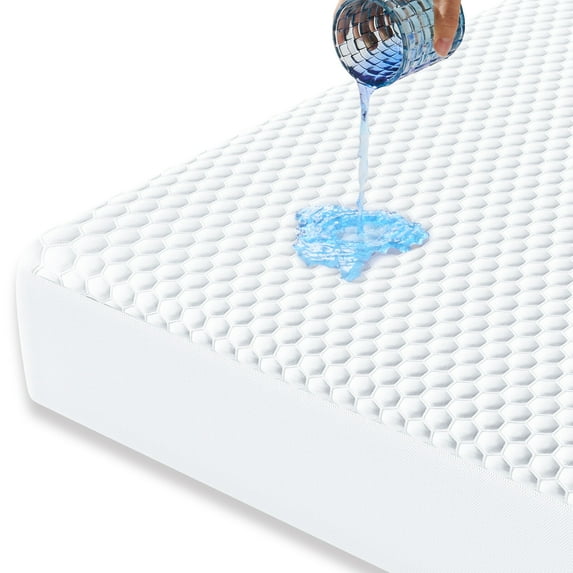 GIANNA King Size Mattress Protector, Soft Mattress Pad Stretch to 21" Fitted Deep Pocket, 100% Waterproof, Breathable 3D Air Fabric, 80" x 76"