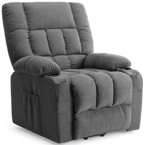 GIANNA Lift Recliner Chair for Elderly, With Massage and Heating, Lumbar Support, Remote Control, Gray