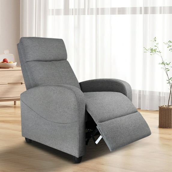 GIANNA Massage Recline Chair with Padded Seat and Massage Backrest, Grey