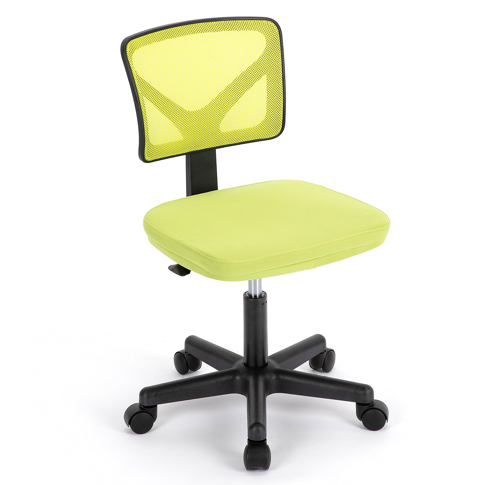 CONCETTA Mesh Office Desk Chair with Ergonomic Low-Back, Armless Design, Rolling Swivel Chair with Wheels, Green