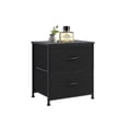 thumbnail image 1 of CONCETTA Nigtstand for Bedroom, Tall Chest Organizer with Fabric Bins, Steel Frame, Black, 1 of 7