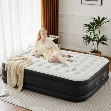 GIANNA Queen Air Mattress, 16-inch Height, Premium Comfort with Built-in Pump, Waterproof, Durable, & Easy to Inflate for Home, Travel, and Camping