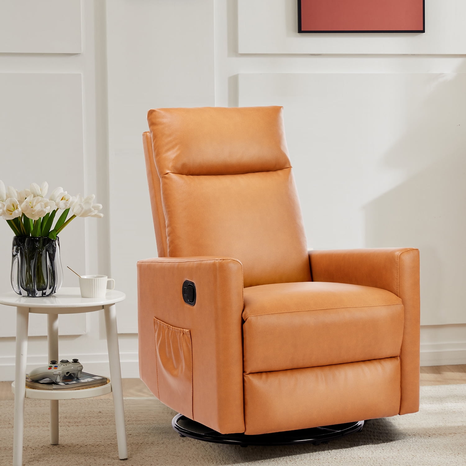 GIANNA Recliner Chair, Modern Design with Adjustable Backrest, Comfortable Padded Seat,Perfect for Living Room, Bedroom, or Home Theater, Brown