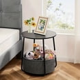 thumbnail image 1 of GIANNA Round Edge End Table In Living Room, Nightstand, Small Side Table With Fabric Basket, Steel Frame, 1 of 8