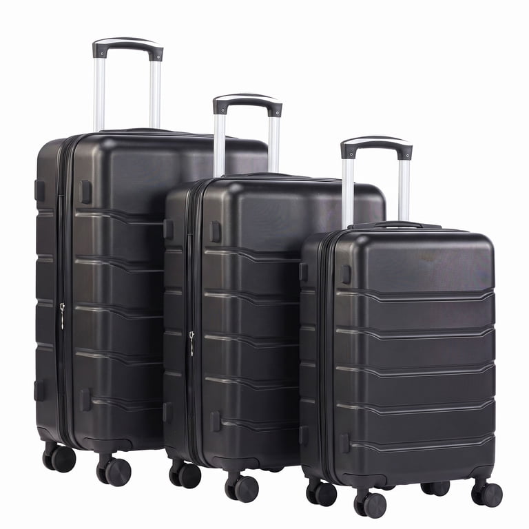 GIANNA Set of 3 Hardside Luggage, Expandable Rolling Luggage with