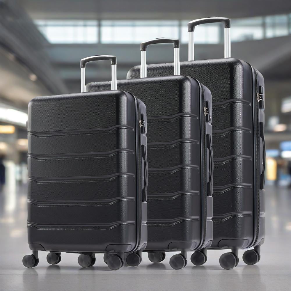 GIANNA Set of 3 Hardside Luggage, Expandable Rolling Luggage with
