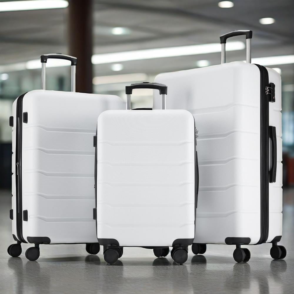 Gianna Set of 3 Hardside Luggage, Expandable Rolling Luggage with