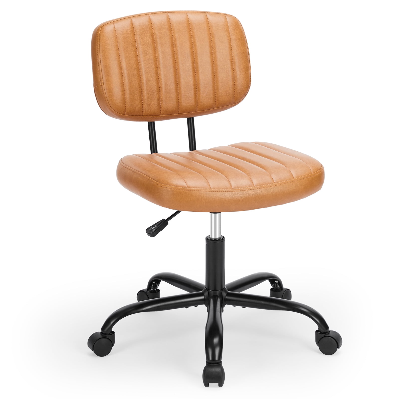 GIANNA Small Armless Office Desk Chair with Comfy Lumbar Support, Adjustable Height Rolling Swivel Computer Task Chair, Perfect for Home Office and Bedroom