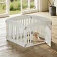 thumbnail image 1 of GIANNA Sports Style 24 Inch Durable Lightweight Pet Playpen, 4 Panels Plastic Dog Fence with Lockable Door and Non- Slip Bottom, Suitable for Small to Medium Pets, 1 of 7