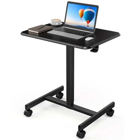 GIANNA Standing Desk Adjustable Height, Mobile Stand Up Desk with Wheels Small Computer Desk Rolling Desk, Portable Laptop Desk Standing Table Home Office Desks