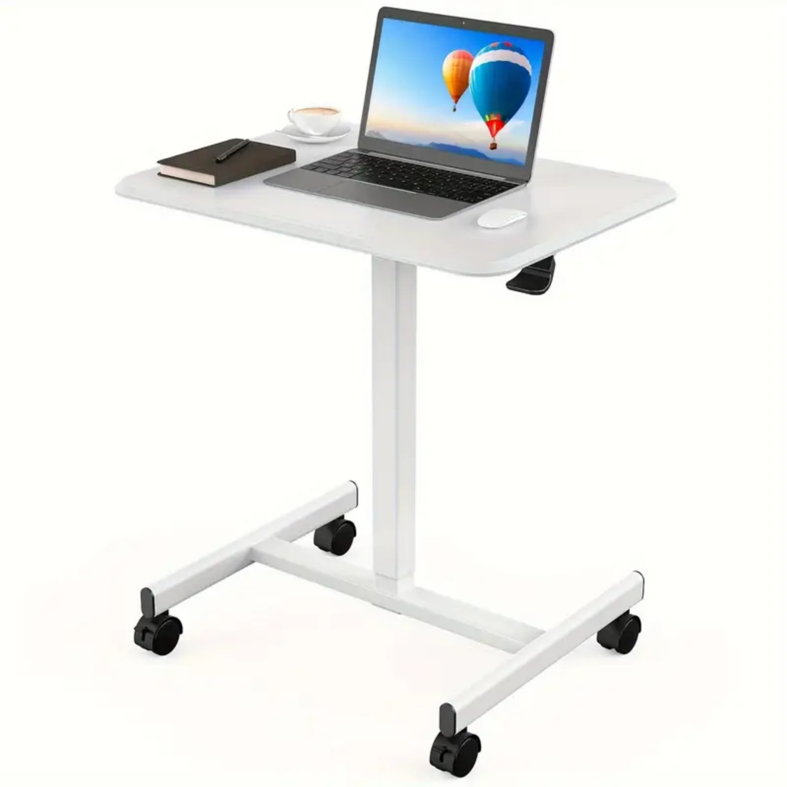 GIANNA Standing Desk Adjustable Height, Mobile Stand Up Desk with Wheels Small Computer Desk Rolling Desk, Portable Laptop Desk Standing Table Home Office Desks