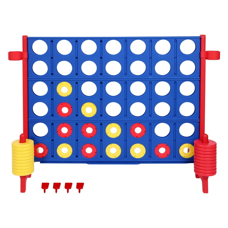 Giant 4 in a Row Plastic Outdoor/Indoor Game Set, 47.5 in x 11 in