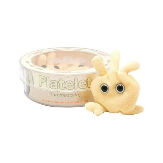 GIANT Microbes 1490367 Platelet Petri Dish - 3 Mini Plush Microbes
