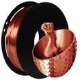 thumbnail image 1 of GEEETECH 3D Printer PLA Filament， Shiny Silk Copper Toughness Enhanced Filament with 1.75mm Dimensional Accuracy +/-0.03mm, 1080 Feet per Roll, Vacuum Packaging, for Most 3D FDM Printer, 1 of 8