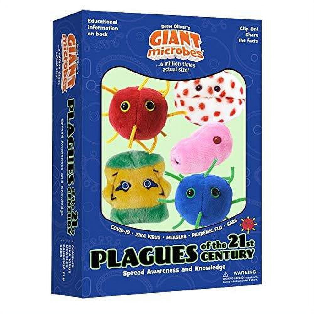 GIANTmicrobes Plagues of the 21st Century Gift Box - Learn about Plagues and Pandemics with this 5-piece box set of plush microbes