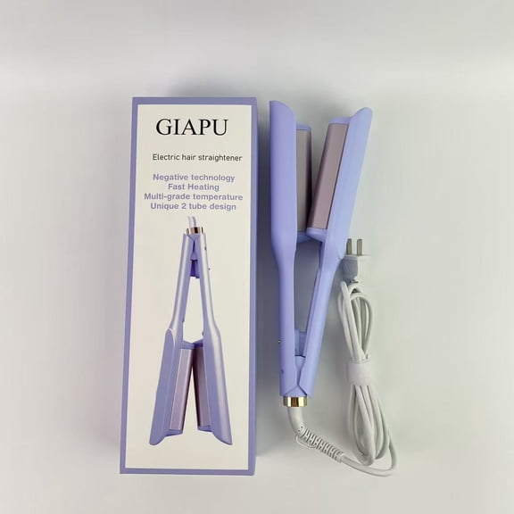 GIAPU Electric hair straightener,Global Travel Hair Straighteners for Women, 15s Fast Heating, Ceramic Negative Ion Flat Iron, Temp Memory, 320-450, Auto-Off