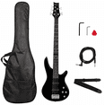 thumbnail image 1 of GIB Electric 5 String Bass Guitar Full Size Bag Strap Pick Connector Wrench Tool Black, 1 of 10