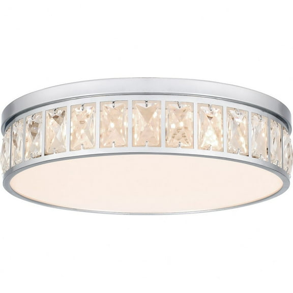 GIB1615C Quoizel Lighting Gibson - 31W LED Flush Mount In Modern Style-3.5 Inches Tall and 14.75 Inches Wide-Polished Chrome Finish