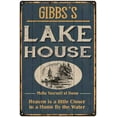 thumbnail image 1 of GIBBS'S Lake House Blue Cabin Home Decor Gift 8x12 Metal 208120038478, 1 of 1